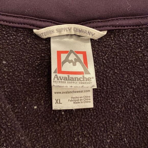 AVALANCHE Fleece Lined Pullover 1/2 Zip Sweater Purple XL - Picture 4 of 9
